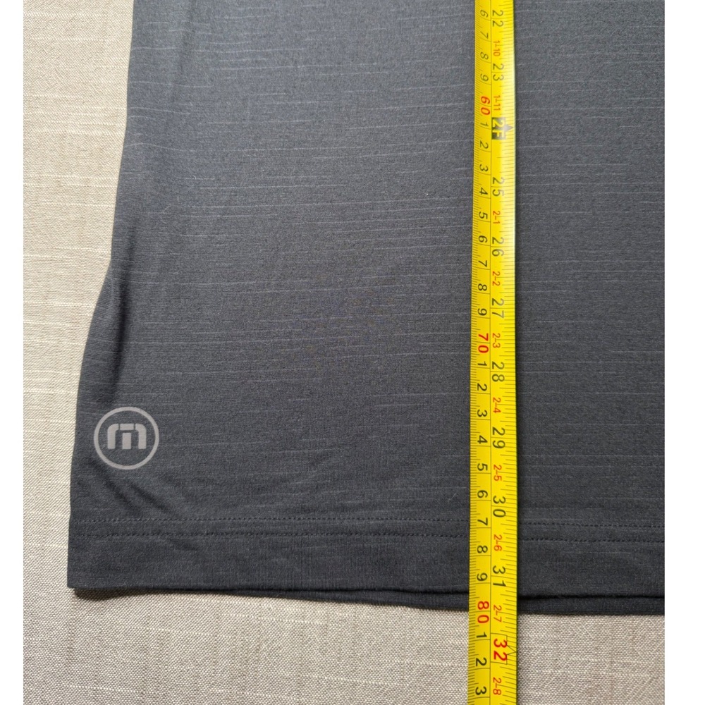TravisMathew Mens XXL 1/4 Zip Pullover Charcoal Gray Slub Golf Shirt 1MY349 - Picture 4 of 9